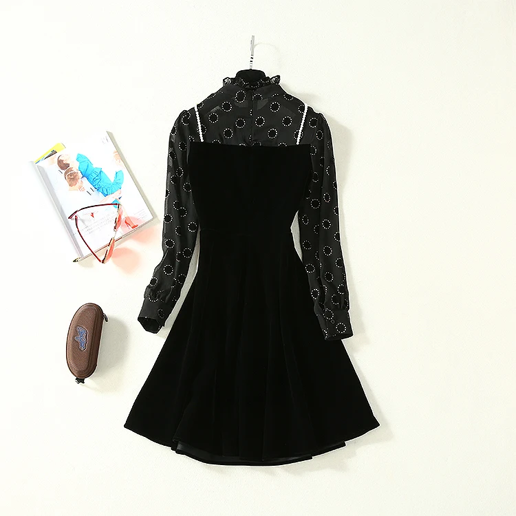AELESEEN, новинка весны, роскошное платье трапециевидной формы с вышивкой в горошек, офисное женское элегантное шифоновое мини-платье на бретельках с жемчужинами