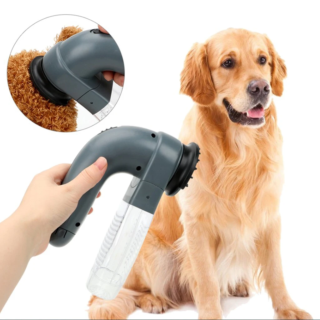 Electric Pet Hair Sucker Portable Vacuum Cleaner Fur Hair Remover Brush Cat Dog Comb Grooming Suction Device Pet Accessories