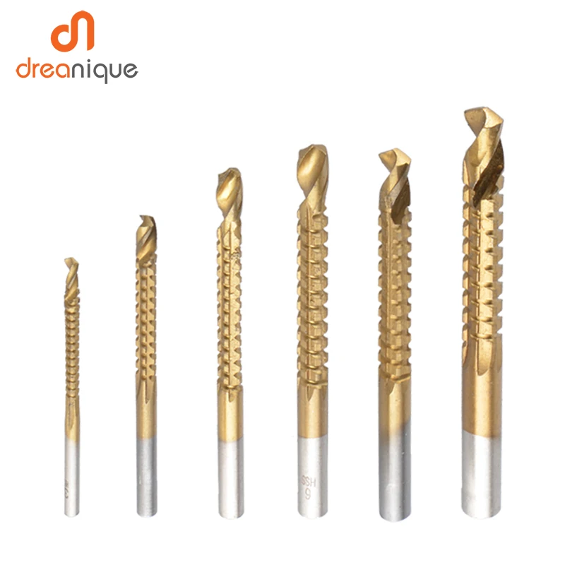 

6pcs/set Cobalt Drill Bit Set Spiral Screw Metric Composite Tap Drill Bit Tap Twist drill bit set multi-function metal specia
