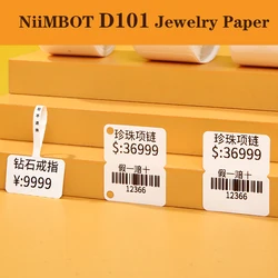 JC NiiMBOT D101 Label Machine Jewelry Label Paper Emerald Jade Glasses Jewelry Store Label Bar Code Price Tag Sticker With Hole