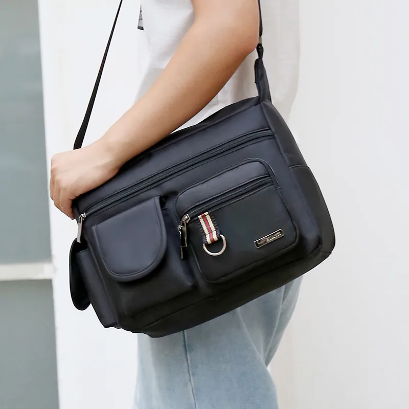 

New Style Crossbody Bag Men's Bag Waterproof Oxford Cloth Large Capacity Multi-Compartment Nylon Bag Business Wallet Men's