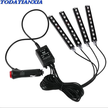 

4pcs Car RGB LED Strip Light LED Strip Lights for mondeo mk4 hyundai tucson 2019 solaris hyundai audi a3 jeep renegade