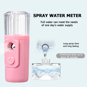 

Mini Handheld Nano Mist Sprayer Moisturing Facial Steamer Face Air Humidifier for Household Healthy Care Face Supplies