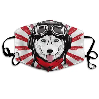 

Swono Mask Wolf,Wolf Double Exposure with Mountains River Star Polyester Anti Dust Face Mask-Washable and Reusable Mask for