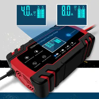 

12/24V Car Vehicle LCD Display Intelligent Pulse Repair Power Battery Charger