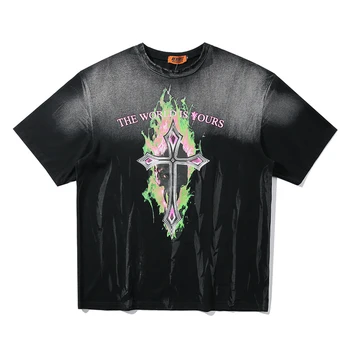 

Graphics Print T Shirt Men Hiphop Oversize Vintage Tshirts 2020 Summer Unisex Short Sleeve Tee 100%Cotton Couple Tops tee Mens