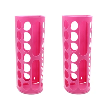 

GTBL 2 Pack Wall Mount Bag Dispenser Large Capacity Plastic Bag Holder Multiple Large Holes for Easy Access Bags Great for Stori