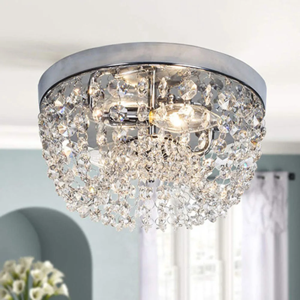 

Modern LED Crystal Ceiling Lamp for Living Room Aisle Porch Square Crystal Design Home Indoor Decoration Lighting Fixture