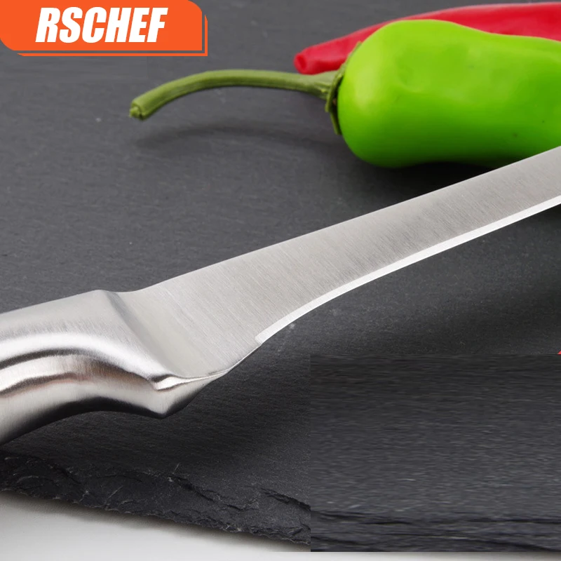 RSCHEF 7 дюймов качество Нержавеющая сталь Кухня филе Ножи потрошение рыбы