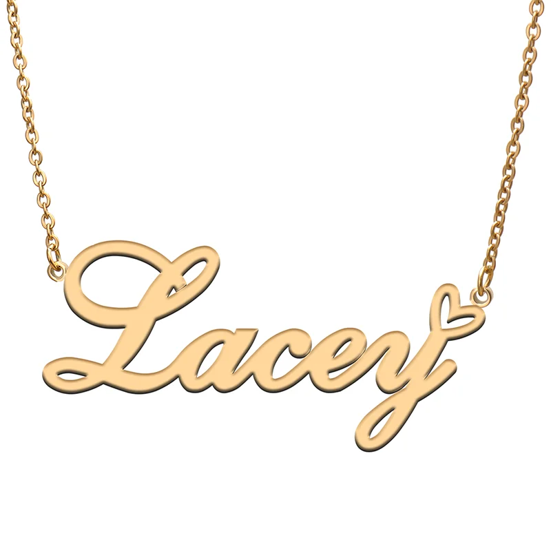 

Ожерелье с именной биркой Lacey, персонализированное раннее ожерелье для мамы, дочери, девушки, подруги, на день рождения, Рождество, подарок на вечеринку