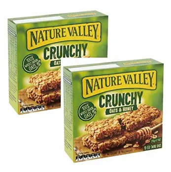 

Nature Valley Crunchy Crunchy Müsliriegel 100% Haferflocken Vollkorn und Honig ohne Farbstoffe ohne Konservierungsstoffe