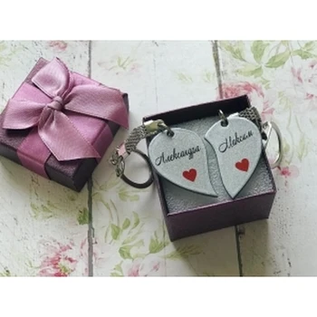 

Charms half heart with any text. Text lettering/picture write in chat.