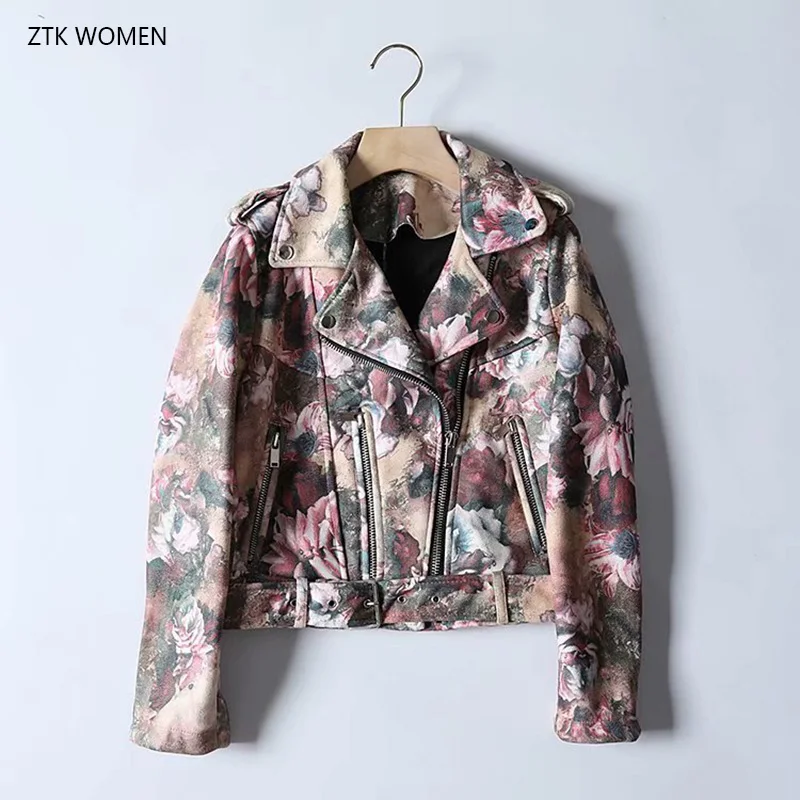 

Women's Faux PU Leather Suede Short Jacket Multy Zipper Motorcycle Coat Womens 2019 Spring Fashion Biker Jackets