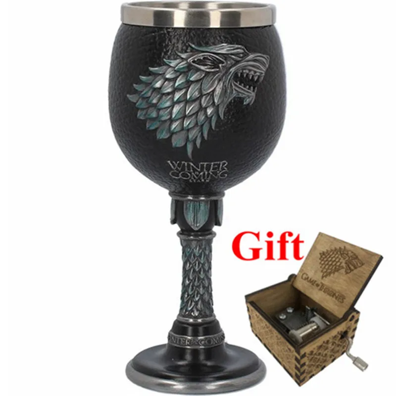 Игра престолов кружка печатные сетки Tankard из нержавеющей стали и смолы 3D Кофе