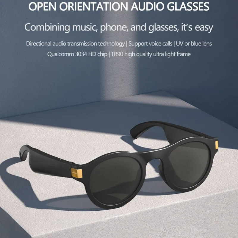 

High Quality Bluetooth 5.0 Headset Sunglasses Blue Light Blocking Glasses Men Women Outdoor Eyeglasses