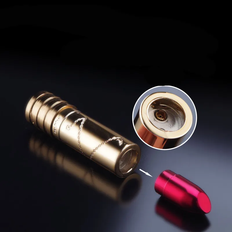 Ms. Lipstick металлическая турбо газовая Зажигалка Мини зажигалки аксессуары для
