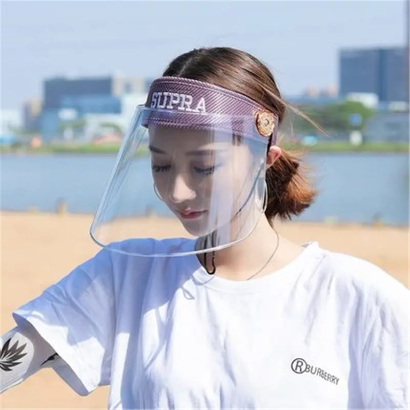 

Transparent Mask UV Protection Cover Mask Visor Sun Plain Windscreen Mask Adjustable Women Sunscreen Face Mask