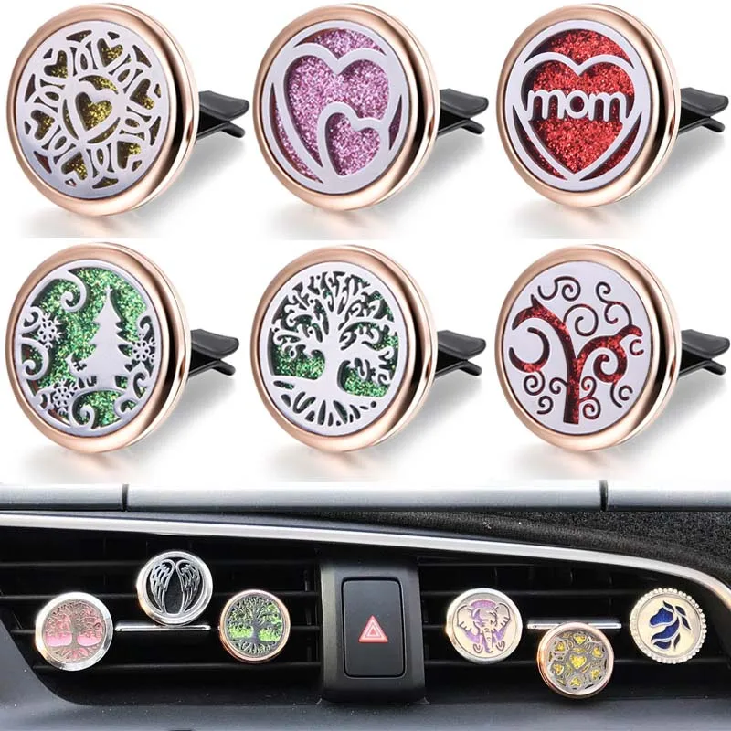 

Tree of Life Stainless Steel Removable Car Essential Oil Diffuser Necklace Rose Gold Perfume Diffusion Aroma Spread Locket