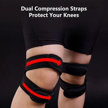 

2Pcs Knee Brace Pads for Gym Sport Running Adjustable Kneepads Outdoor Climbing Volleyball Patella Guard Protector Support Strap