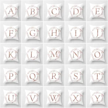 

New Flower Letter Pattern Throw Pillow Case Sofa Bed Home Car Decor Cushion Cover