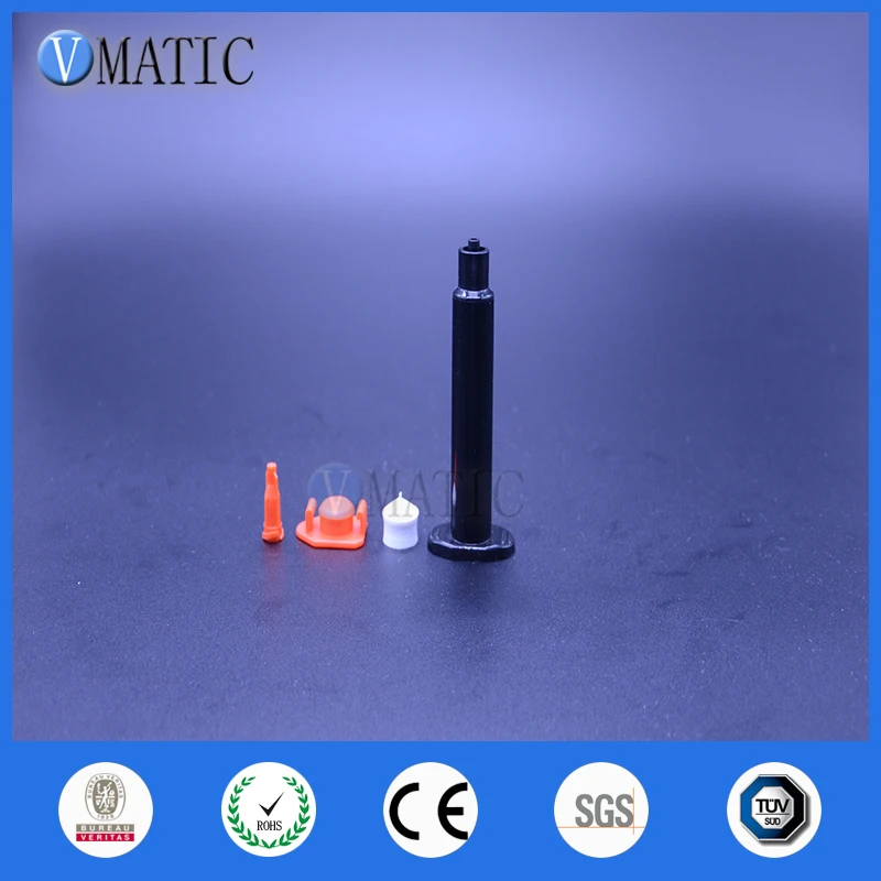 Free Shipping Plastic 3cc/ 3ml Black UV Luer Lock Pneumatic Syringe Barrel With Piston Stopper &amp End Cover No Glue Inside |