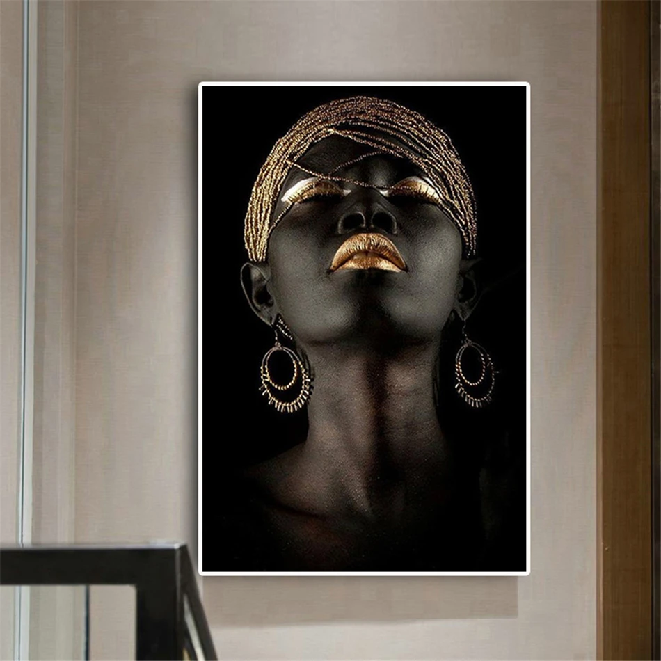 

VOGVIGO Modern Family African Woman Art Mural Decoration Poster Family Living Room Picture Send Friend Gift