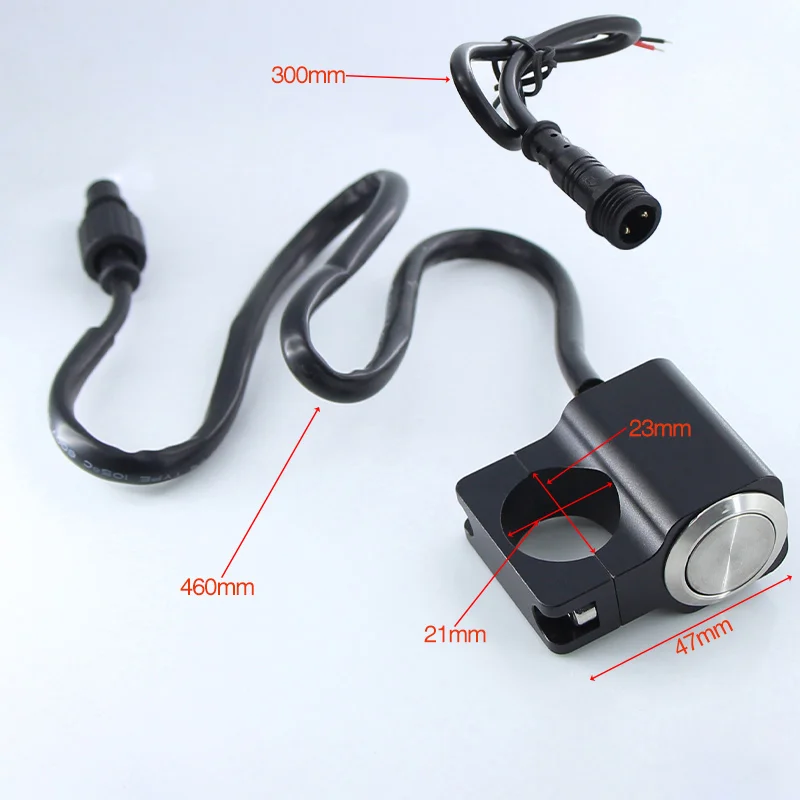 Motorcycle Switches Button Motorbike 22mm Handlebar Mount Headlight Hazard Brake Fog Light Power ON-OFF With Indicator Light
