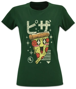 

Pizza Kawaii Women T-Shirt Love Addiction Addicted Italy Hawaii Fun Loose Size Top Tee Shirt
