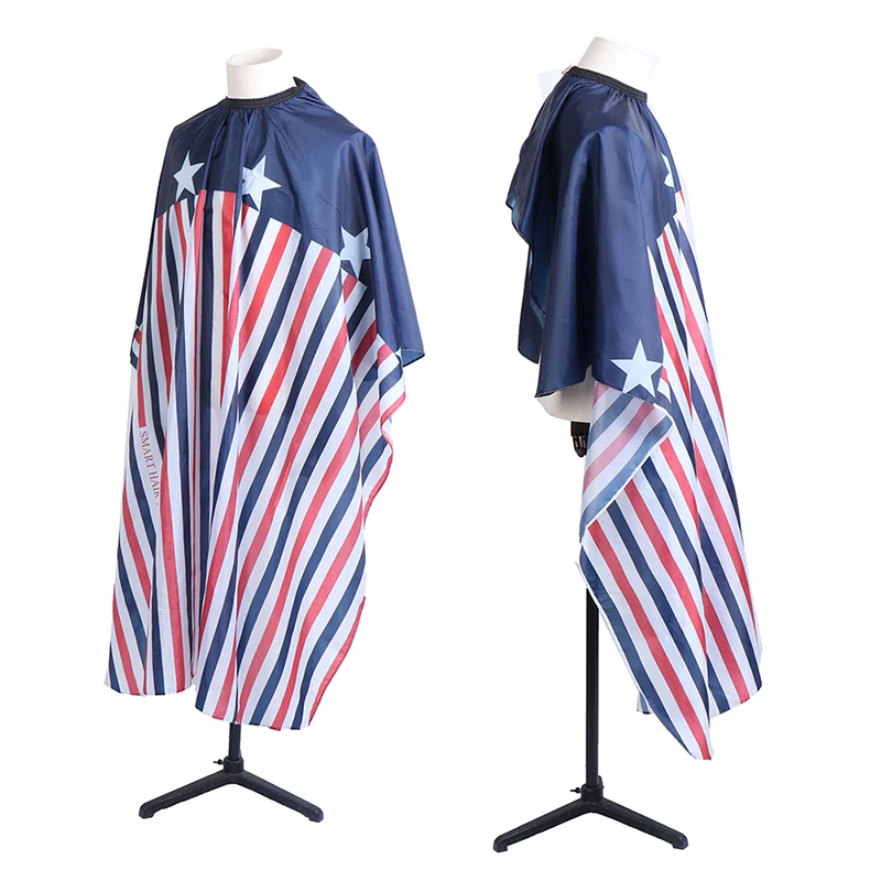 1Pcs Fashion Style Haircut Cloth American Flag Pattern Apron Polyester Salon Hair Cape Styling Design Supplies