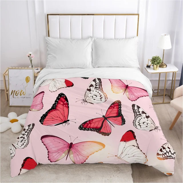 Vlinder Quilt/Deken/Comfortabele Case Dubbele Koning Beddengoed 240X220 200X200 Voor Rood|Dekbed - AliExpress