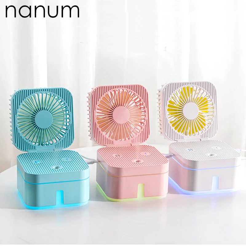 

New Rubik Cube Fan Humidifier Ultrasonic Mini USB Fogger LED Purifier Aromatherapy Essential Oil Diffuser Car air freshener