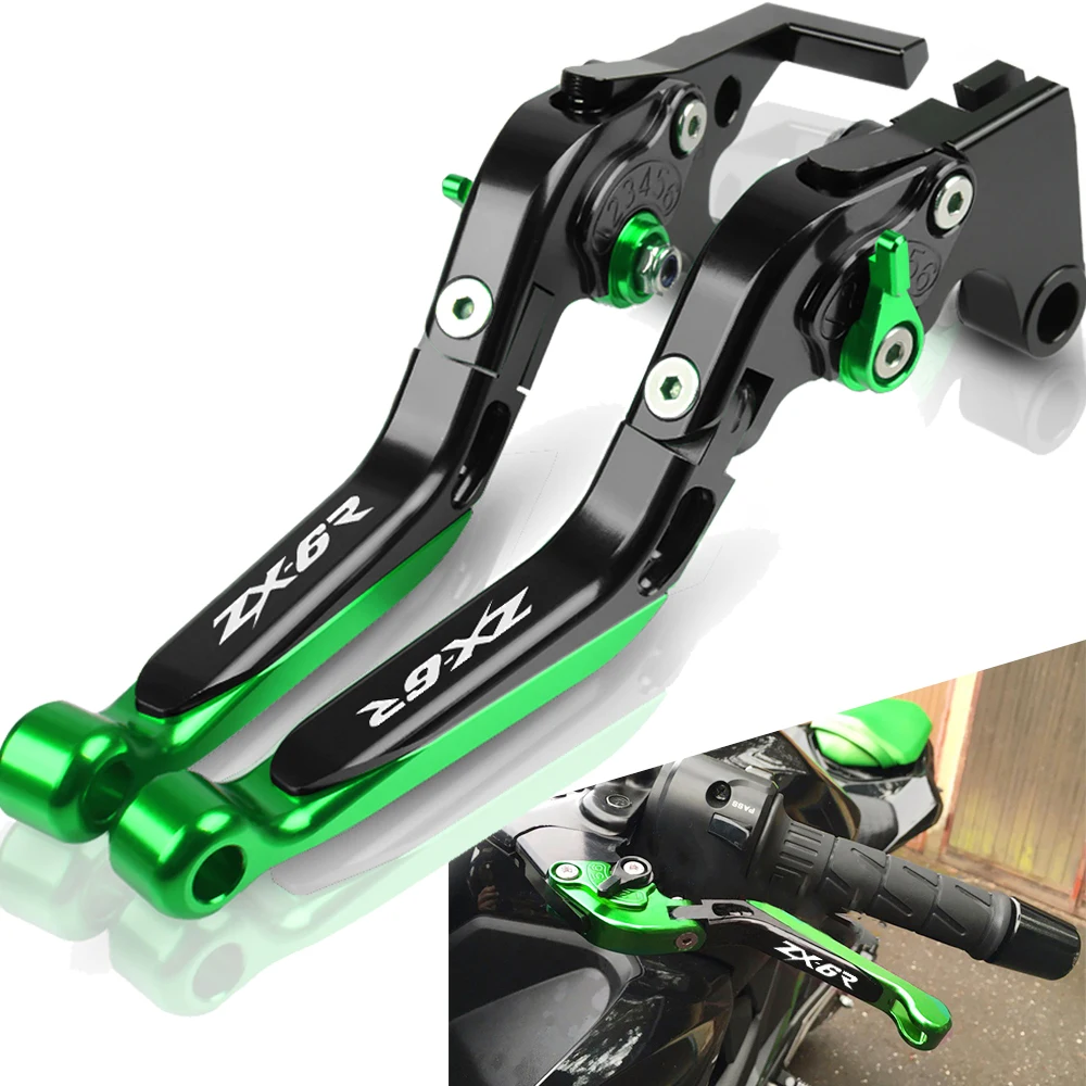 

ZX-6R Motorcycle Accessories Adjustable CNC Brakes Clutch Levers Handle For KAWASAKI ZX6R ZX-6R ZX636 2019 2020