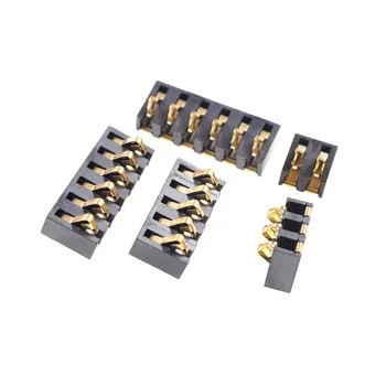 

20 pcs Spring Compression Contact 4.25 mm Pitch 2 3 4 5 6 Pin male Connector Surface Mount Battery Connectors Insulator 4.75mm H