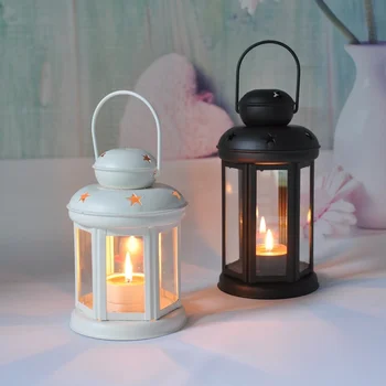 

Creative Nordic Light Luxury Candle Holder Table Romantic Wedding Candle Dinner Props Wedding Centerpieces Candle Lantern Metal
