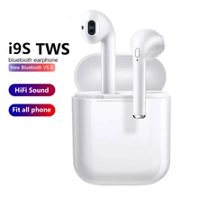 I9S TWS wireless Earbuds Mic Bass Stereo Mini bluetooth 5.0 earphones For iPhone XiaoMi Android Smart Phone PK I7S I10 I12