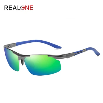 

2020 New Outdoor Sports Glasses Aluminum Magnesium Half Frame Sunglasses Men's Polarized Driving Mirror Mountaineering Mirror