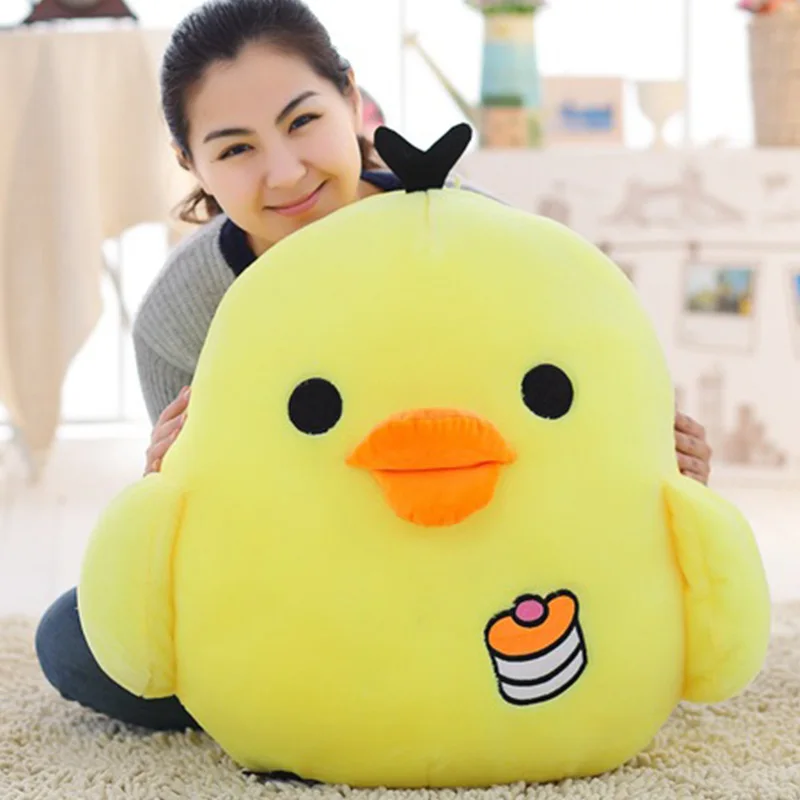Small Yellow Chicken Figurine Big Fat Chicken Yellow Chick Cute Plush Toy Pillow Home Bedroom LBShipping