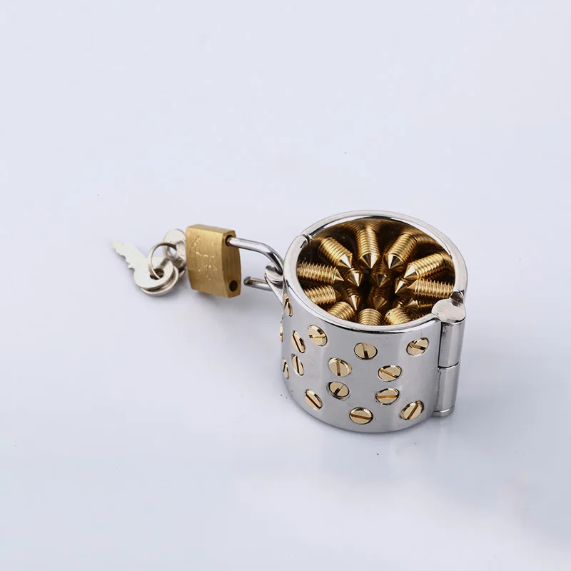 Kalis Teeth Extreme Chastity Device Spike Cock Ring Lock for Men Scrotum Pendant Male Torture Devices BDSM Toys C049L | Красота и