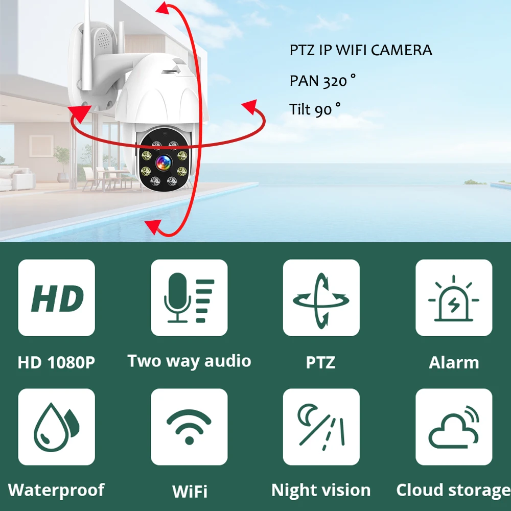 2MP Yoosee IP камера Wi-Fi аудио скорость купольная PTZ камера безопасности ИК ночного видения P2P Беспроводная CCTV камера с слотом для SD карты