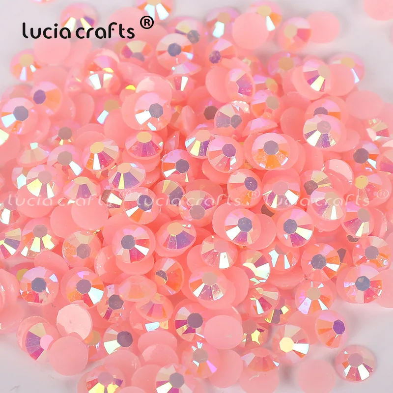 Lucia crafts 500 шт/1000 шт 5 мм AB FlatBack ИМИТИРОВАННАЯ Конфета из смолы Стразы Мобильный телефон DIY дизайн ногтей G0307