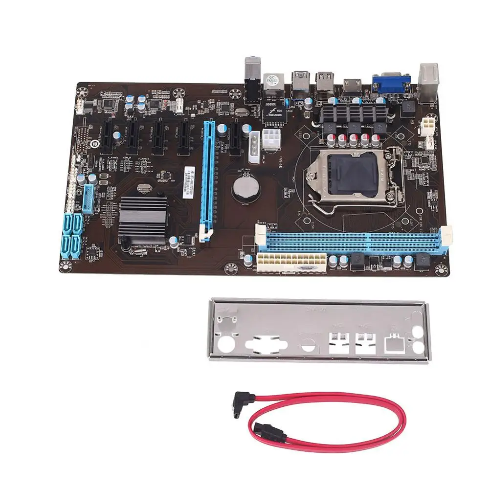 H81 6GPU майнинговая материнская плата PCI E 1X 16X адаптера расширения интегрированная