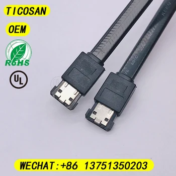 

Ticosan eSATA to eSATA 7pin shielded high quality external cable cord male to male 7 pin eSATA connector cable Can be customized
