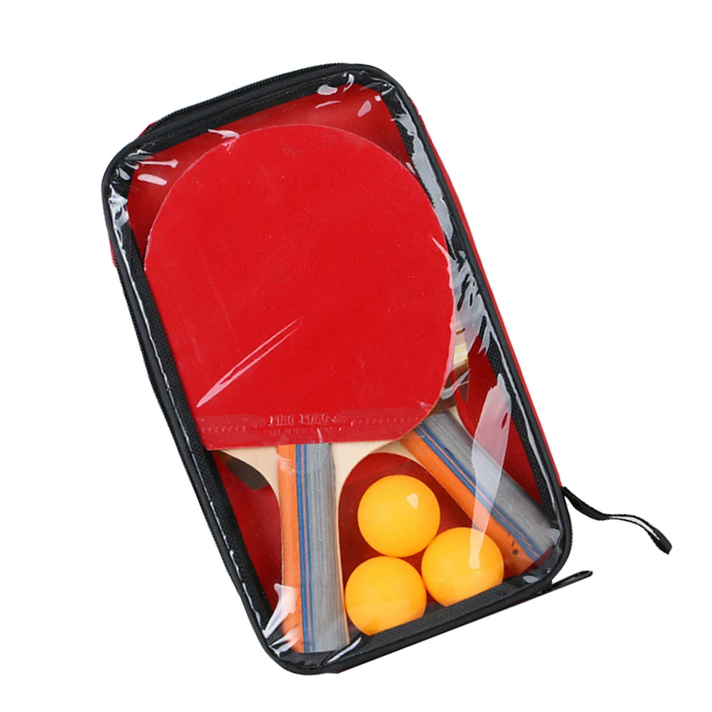 Портативная ракетка для настольного тенниса Pingpong Bat с 3 шариками длинная ручка