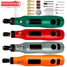 Perceuse sans fil USB, Kit d'outils rotatifs, Mini perceuse sans fil, stylo de sculpture électrique, vitesse Variable, stylo de gravure pour meulage et polissage