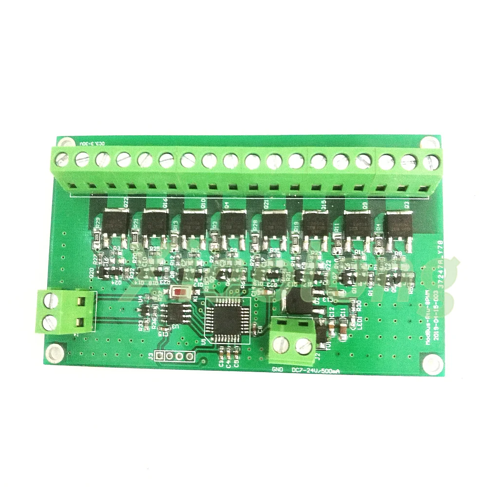 

New brush DC motor / LED dimming light driver board, RS485 interface, 8-channel PWM control module