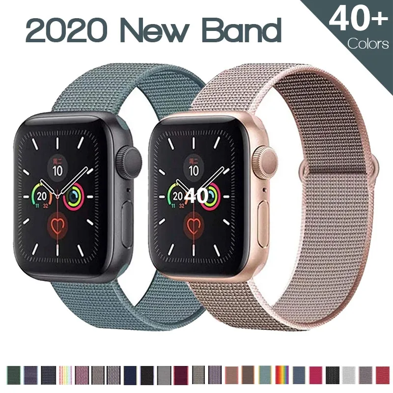 

Suitable for Apple watch Series 6/5/4/3/2/1 38MM 42MM Nylon Soft Breathable Replacement Strap for iwatch series 4 5 6 SE 40/44MM