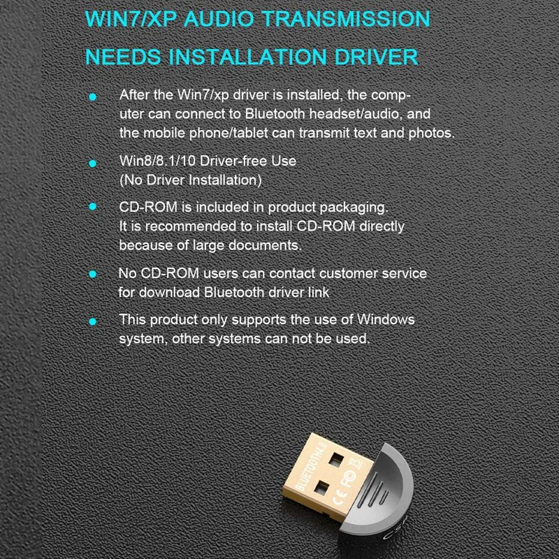 Мини USB Bluetooth адаптер CSR 4,0 беспроводной приемник ключа для ПК ноутбука WIN XP VISTA 7 8 10