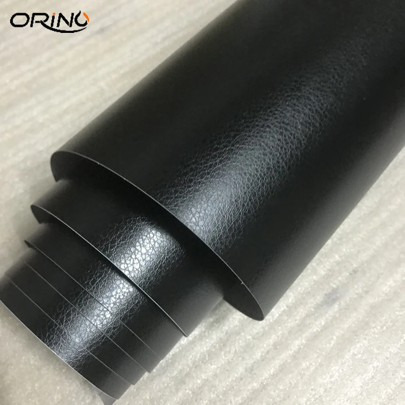 Black Leather Vinyl Film Sticker-2