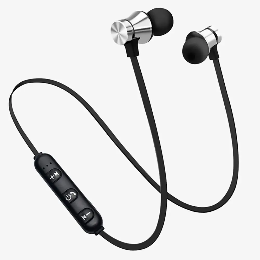 

Hot XT11 Magnetic Wireless Bluetooth Headphones Music Headset Phone Neckband Sport Earbuds Earphones with Mic for Samsung Xiaomi
