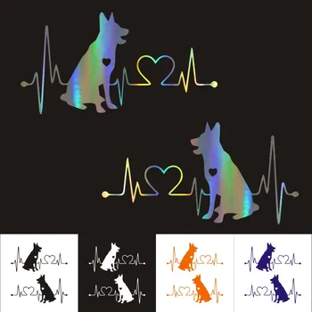 

Funny High Quality Reflective Car Sticker German Shepherd Accessories Motorcycle Waterproof Decal PVC 18cm X 10cm